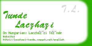 tunde laczhazi business card